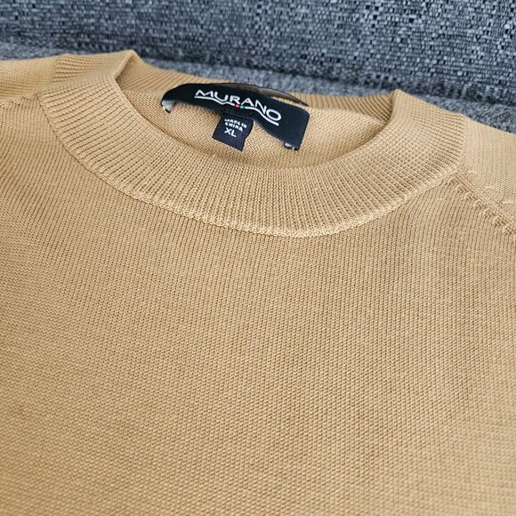 Murano silk camel Tan Closet Staple Soft pullover Luxury comfy neutral Top XL - Picture 1 of 7